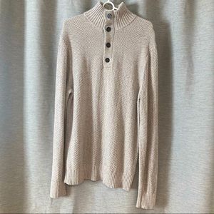 Like New Banana Republic Quarter Button Up Sweater (Wool Blend) in Medium